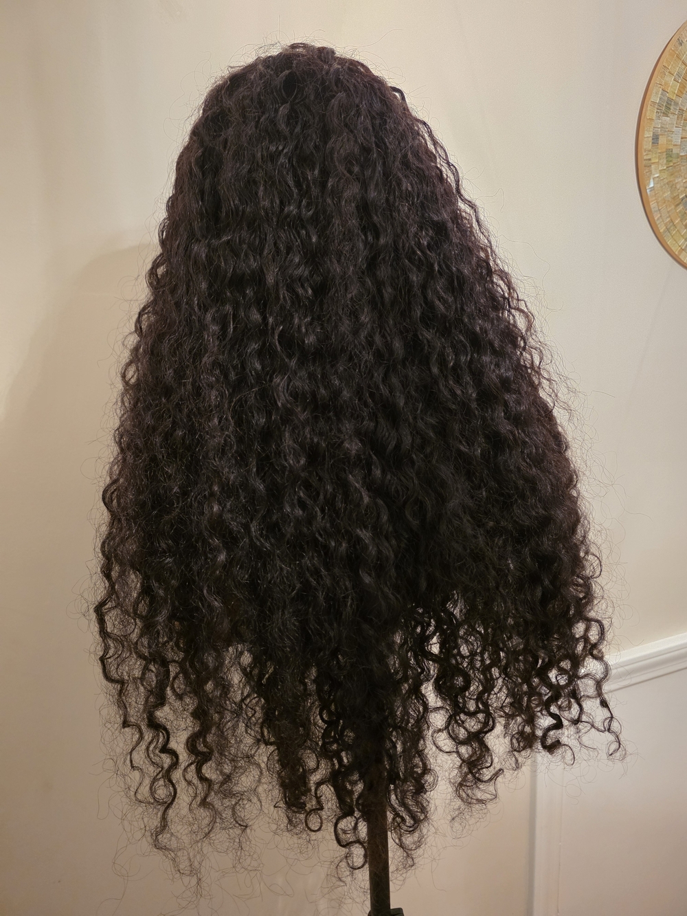 Deep Wave/curly Human Hair Lace Front Wig - Natural Black - Picture 4 of 7